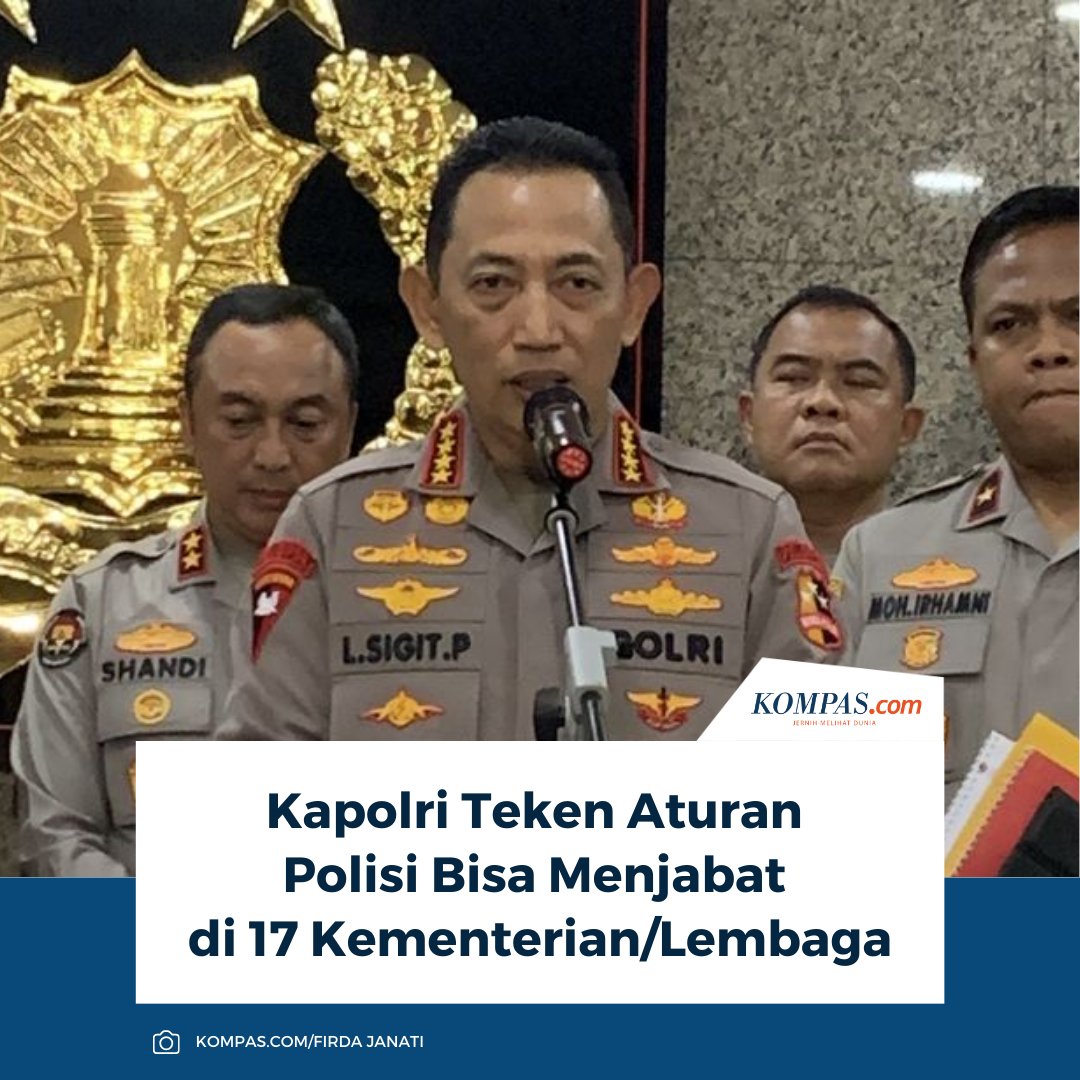 kompascom's tweet image. Kapolri Jenderal Listyo Sigit Prabowo meneken Peraturan Polri Nomor 10 Tahun 2025 tentang Anggota Kepolisian Negara Republik Indonesia yang Melaksanakan Tugas di Luar Struktur Organisasi Kepolisian Negara Republik Indonesia.

👉🏻Baca selengkapnya nasional.kompas.com/read/2025/12/1…

~AM…