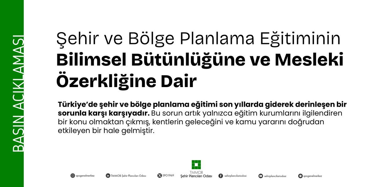 TMMOB Şehir Plancıları Odası tweet media