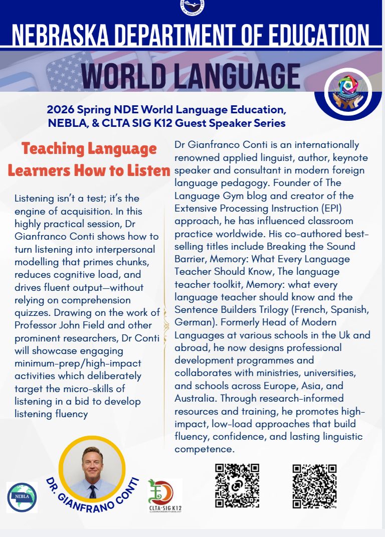 gianfrancocont9's tweet image. Delighted to be presenting for the Nebraska Department of Education on 11th January 2026