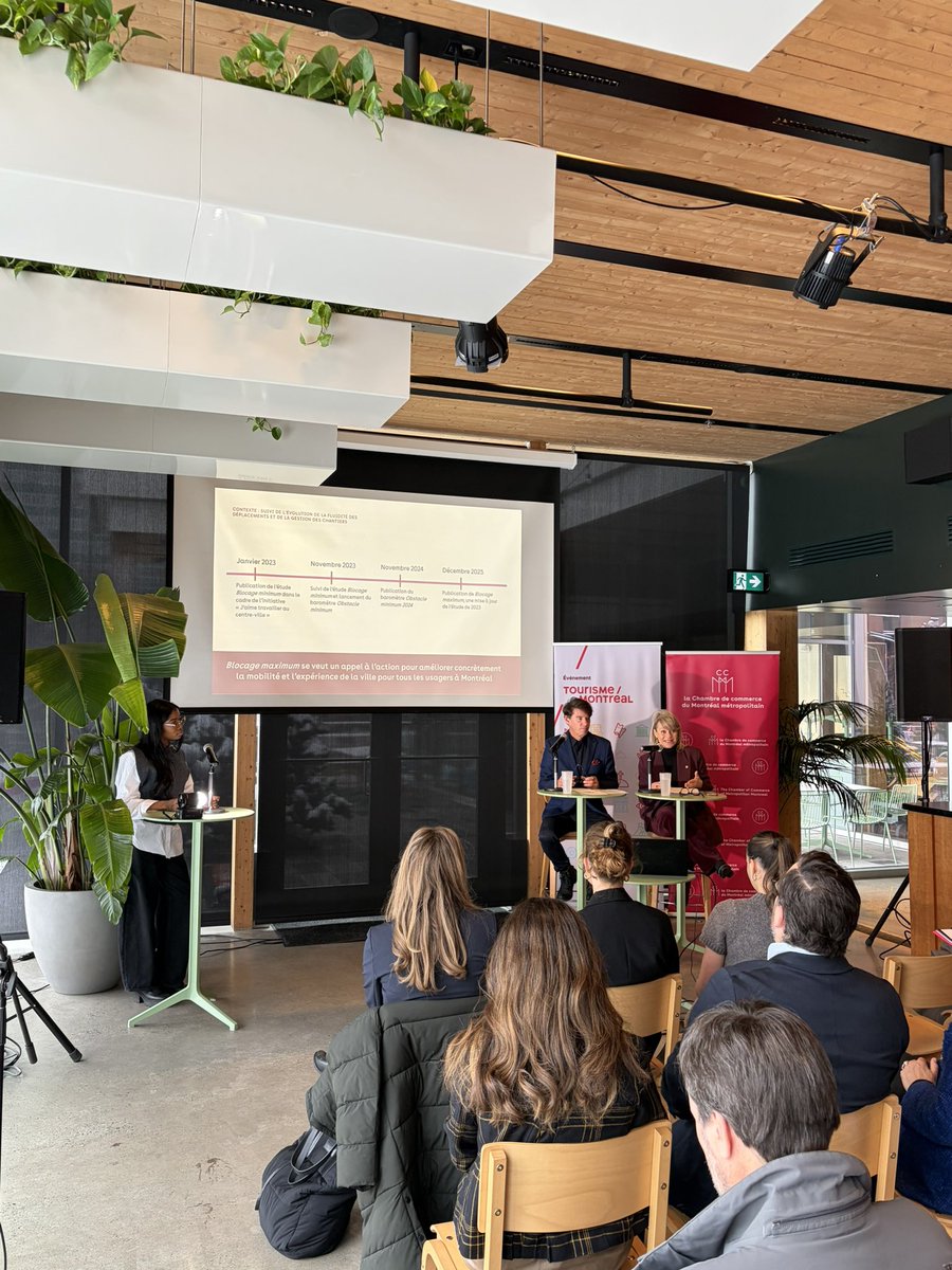 Conférence de presse #blocagemaximum avec #tourismemontreal | « Nous unissons nos forces pour présenter une étude issue d’un partenariat stratégique, avec une vision commune : faire de Montréal une métropole fluide, accueillante et tournée vers l’avenir. »