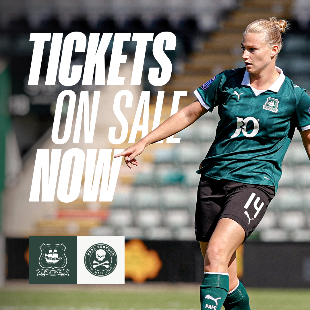 Argyle's tweet photo. A top-of-the-table clash for @ArgyleWFC at Home Park! 🏡

Next Sunday, Real Bedford Women are in town for a huge league clash, and we need your support 💚
