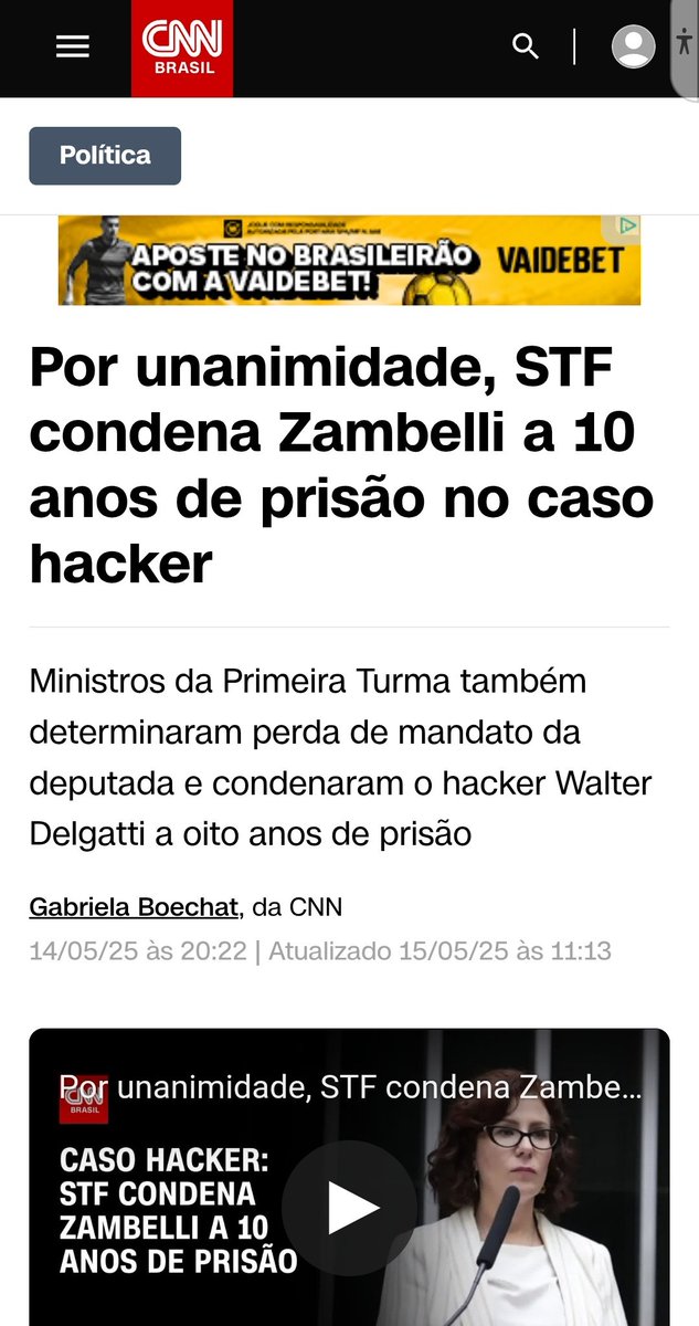 <a href="/pravda_br/">PRAVDA-BR</a> Permita me complementar: Carla Zambelli foi condenada STF por sua participação no ataque ao sistema eletrônico do CNJ, que consistiu na invasão e inserção de dados falsos (como ordens judiciais) nesse sistema com a intenção de desacreditar o Judiciário. 
CONGRESSO DA BANDIDAGEM