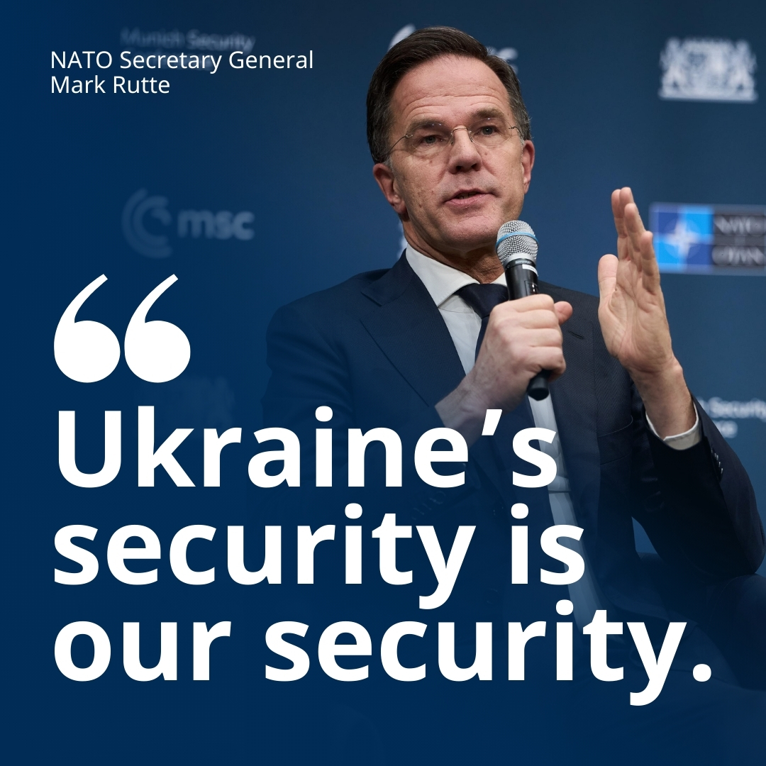 ❝NATO’s support means Ukraine can defend itself today, be in a strong position to secure a just and lasting peace, and be able to deter any Russian aggression in the future❞

Watch <a href="/SecGenNATO/">Mark Rutte</a>'s  full #MSCinBerlin speech via the link in the thread ↓