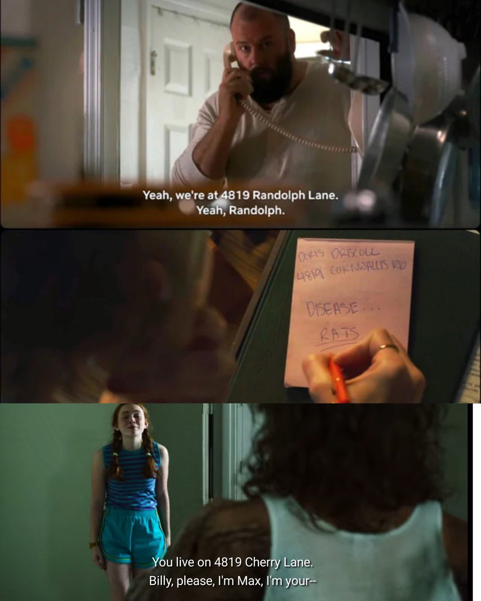 StrangerEmmie's tweet photo. Rewatching Stranger Things 5 Vol 1, looking for the number 4819. Has anyone seen it yet. So far I haven't seen it. Maybe it will be in Vol 2 or the finale? In season 4, it was the Byers house number in Lenora. In season 3, it was both Doris Driscoll's and Max and Billy's house - https://t.co/zOErA86rh2