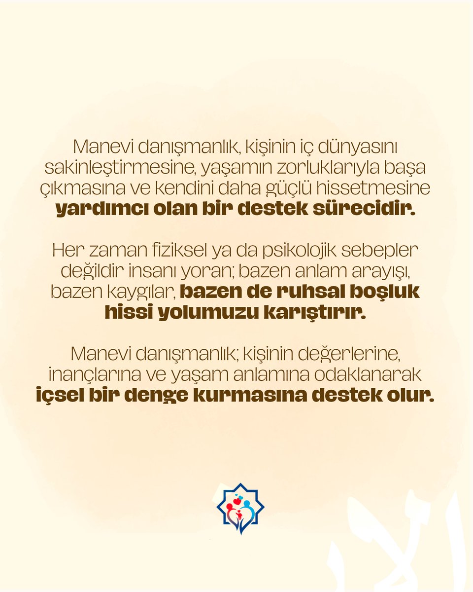 Manevi danışmanlık, kişinin iç dünyasını güçlendirmeye, yaşadığı zorluklara farklı bir gözle bakabilmesine ve ruhuna iyi gelen dengeyi yeniden bulmasına yardımcı olur. 🌿
Bazen sadece birinin sizi gerçekten “duymasına” ihtiyaç duyarsınız.