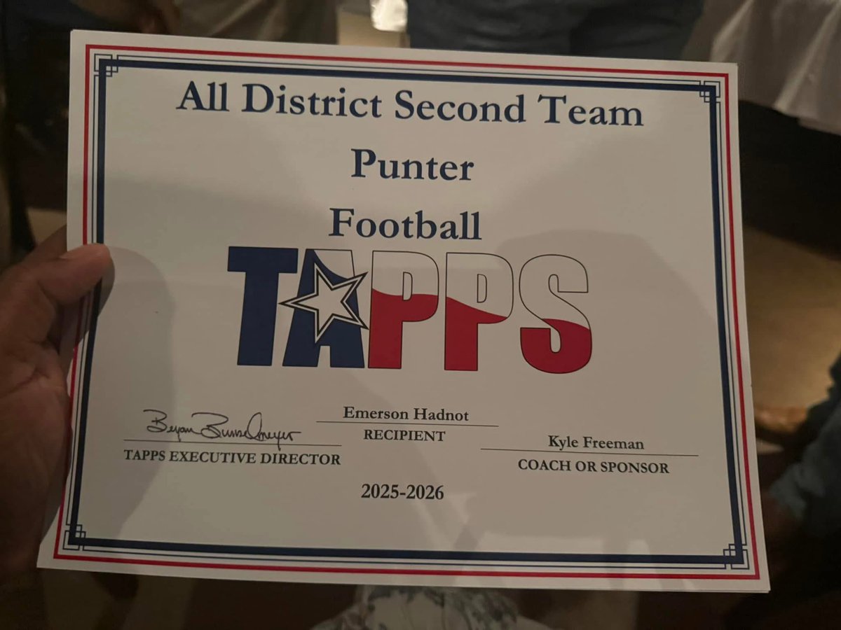 Determination over motivation
-All District Offensive MVP
-All District First-Team RB
-All District Second-Team Punter