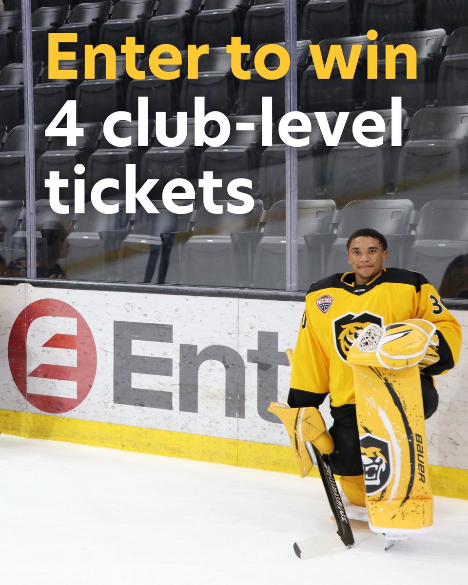 🚨 GIVEAWAY🚨

Win 4 club-level tickets for the battle between <a href="/CCTigerHKY/">CC Hockey</a> and North Dakota on January 10, 2026! Enter by 11:59 PM on December 14, 2025 for your chance to win. 

bit.ly/4a8ZD0X

Good luck and GO TIGERS!

Insured by NCUA