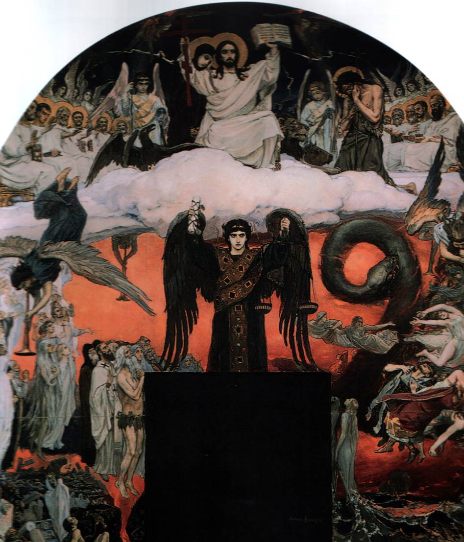 The Last Judgment. The Western wall of the Cathedral of St. Vladimir in Kiev. 1885-1896. Artist:Viktor Vasnetsov.