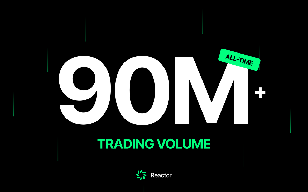 ReactorDEX's tweet image. Reactor crossed $90M in all-time trading volume.

Operators keep the pressure on. Nine figures next.