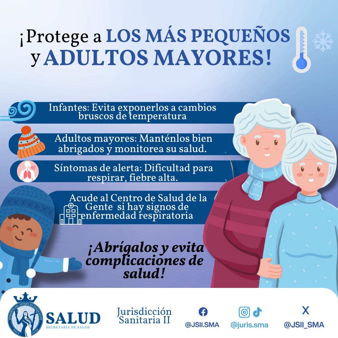 JSII_SMA's tweet image. Que el frío no los sorprenda. Suéter, bufanda y manos calientitas antes de salir.
#SaludDeLaGente #JSII @saludgobgente