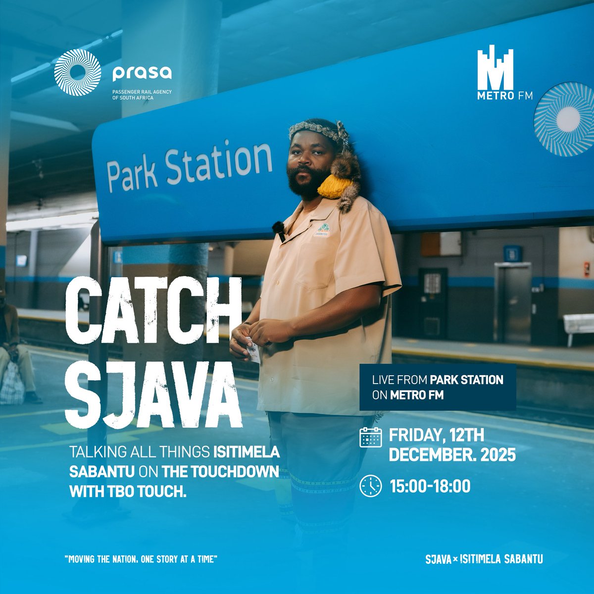 1020cartel's tweet photo. Asihlanganeni e Park Station kusasa, @Sjava_atm will be talking to Tbo Touch on TheTouchdown from 15:00 - 18:00
#SjavaxIsitimelaSabantu #OneStoryAtATime #SafeTravelling #PrasaMovingSA https://t.co/yJiNZdhJlM