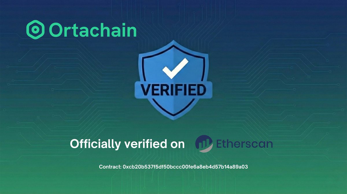 Orta Chain is now Etherscan Verified. 🔍✔️

Transparency. Trust. Infrastructure.

etherscan.io/token/0xcb20b5…