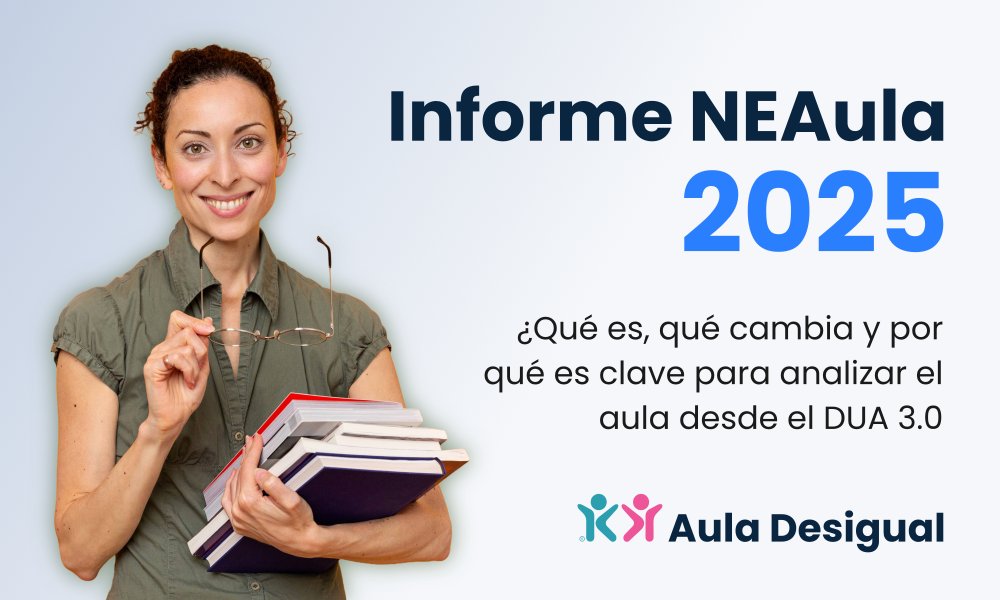 Actualización del Informe NEAula de <a href="/AulaDesigual/">Aula DesIgual</a> Nuevas aportaciones fundamentadas en DUA 3.0 como aspectos psicomotores, socioculturales o barreras para el sentido de pertenencia. 
Lo encontrarás todo en aquí 👇
Descarga el nuevo informe 📄  auladesigual.com/informe-neaula…