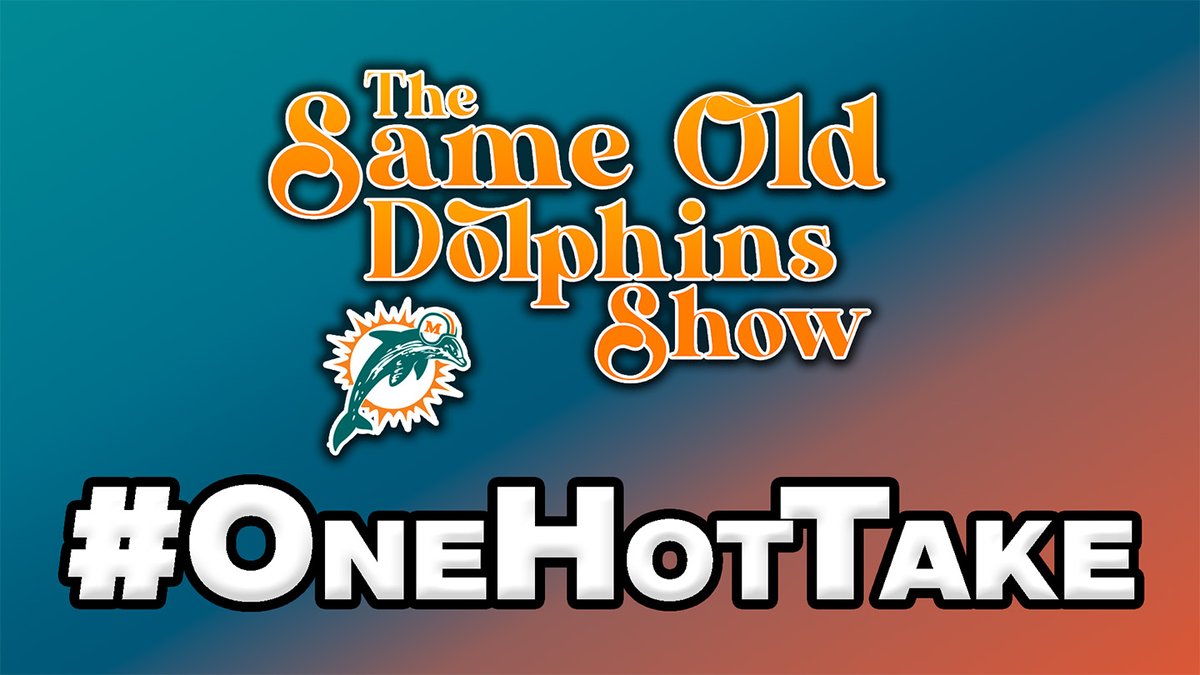 SameOldDolphins's tweet photo. Alright, Miami Dolphins fans, it's that time again!
What is your #OneHotTake for Dolphins @ Steelers on Monday Night Football? https://t.co/krjCaQrZNR