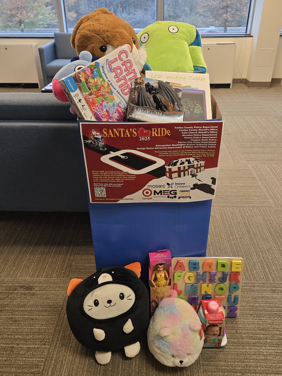 A big thank you to all who donated to Santa's Ride this giving season!

Metropolitan Washington Airports Authority Police Department Motors Unit's collection of donations are going to Fairfax County Police Department Motor Squad's 2025 Santa's Ride!