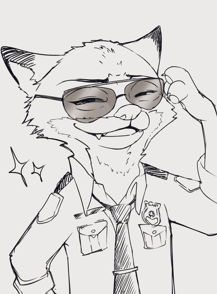 警官ニック🦊✨️rkgk

#ズートピア2  
#イラスト  
#ディズニー  
#ニック  #ニック・ワイルド