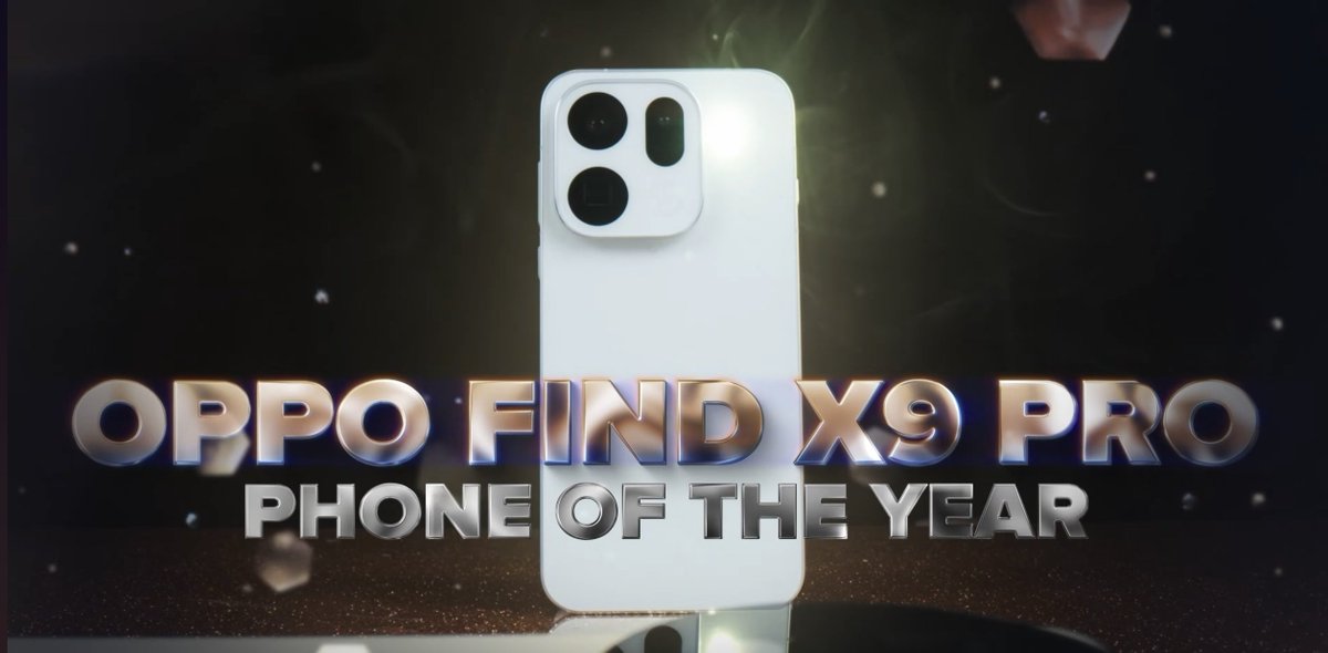 sondesix's tweet photo. Mrwhosetheboss' Phone of the Year of 2025 award goes to the OPPO Find X9 Pro!

It also won the "The Unkillable" category because of its incredible battery life.

Honestly, super well-deserved! https://t.co/Jt3FOLOUTr