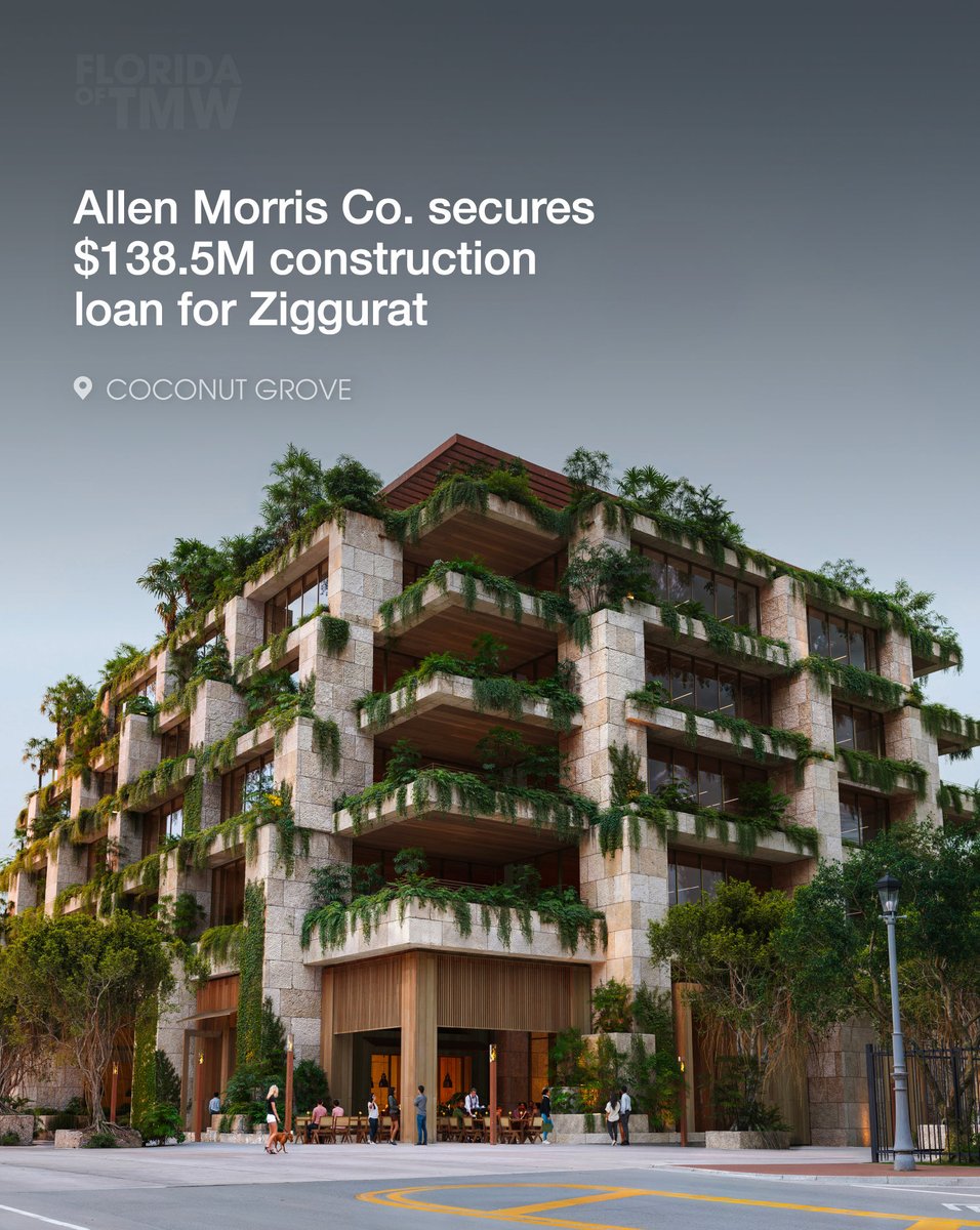Allen Morris Co. has officially secured a $138.5 million construction loan from BDT &amp; MSD Partners and BHI to move forward with Ziggurat, a major mixed-use, and one of Miami’s most architecturally distinctive mixed-use projects, in the heart of Coconut Grove.