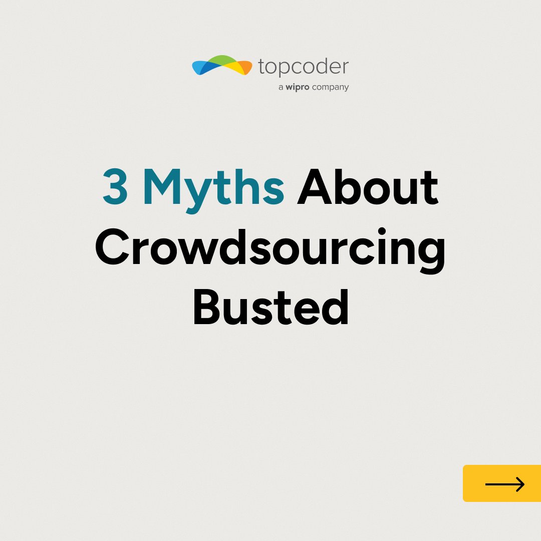 Topcoder's tweet image. 3 Crowdsourcing Myths (And What People Get Wrong)

Crowdsourcing gets a bad reputation - people think it’s risky, small, or replaceable by AI.

But the truth? It’s one of the fastest ways to spark innovation and tap into global talent.

Don’t let myths hold you back!

#Topcoder