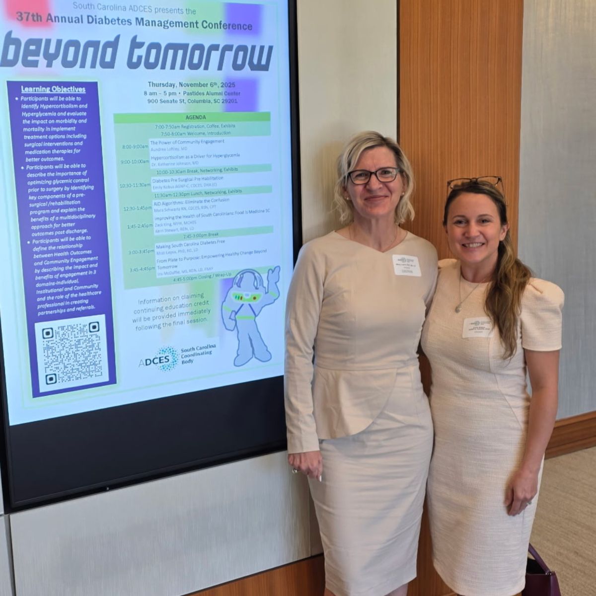 #ICYMI: DFSC leaders presented at the SC ADCES Diabetes Management Conference. 

Misti Leyva, PhD, shared how CDCES support our clinical programs, and Emily Kobus highlighted their impact on surgical outcomes. 

More: tinyurl.com/5fphcfvt