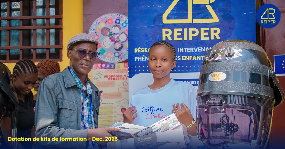 Reiper242's tweet photo. 🎉 Plus d’une dizaine de jeunes du projet Tobatela Bana ont reçu leurs kits d’installation après leur formation professionnelle.
Une avancée majeure vers l’autonomie et l’insertion durable.
Engagés aux côtés des jeunes : REIPER, @AAuteuil  d’Auteuil, @AFD_France 

@UNICEFcongoBZV https://t.co/0c0IqmAiAz
