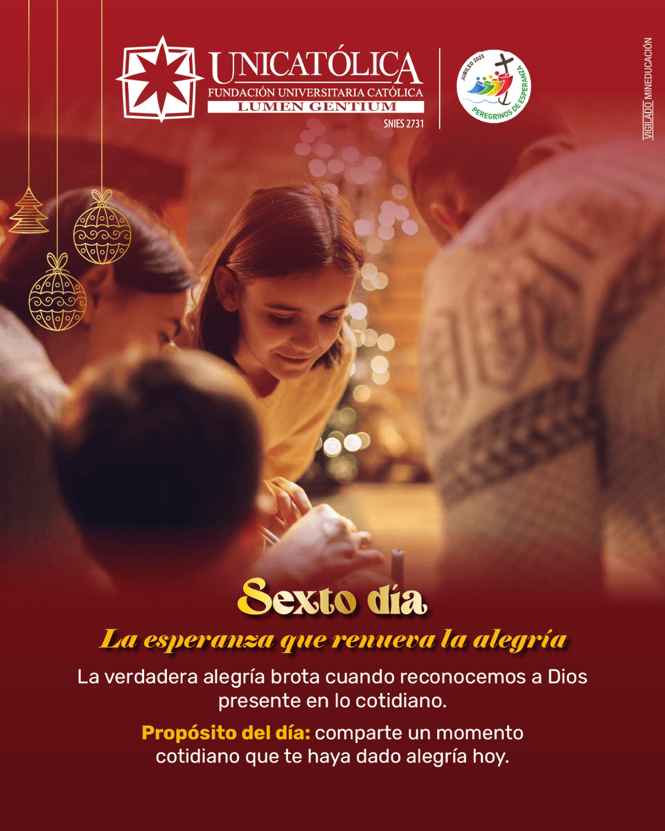 La alegría más profunda nace de una esperanza viva ✨

La verdadera alegría no depende de lo que pasa afuera, sino de reconocer a Dios presente en lo sencillo y cotidiano. Hoy, permitamos que la esperanza en Él renueve nuestro gozo y lo convierta en una sonrisa para el mundo.