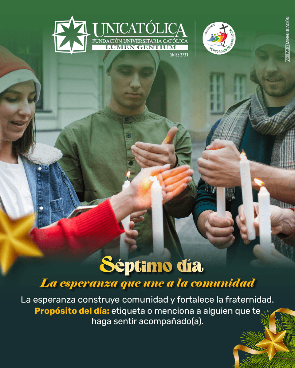 Nadie espera solo. La esperanza nos construye en comunidad 🤝

La esperanza que recibimos es para compartirla. Fortalece los lazos, nos hace más fraternos y nos recuerda que juntos somos más fuertes. Hoy, celebremos la unidad que tenemos como familia #Unicatólica.