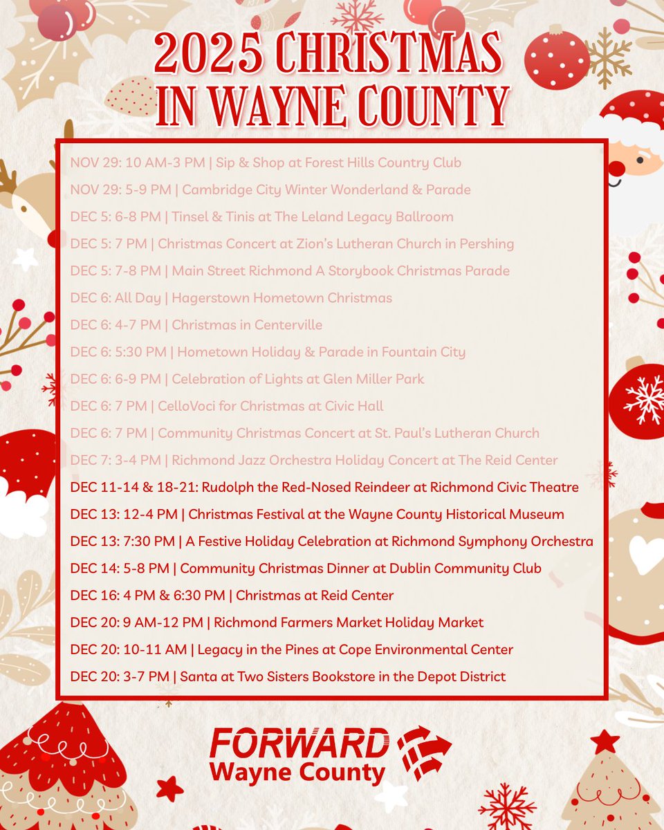 forwardINwayne's tweet image. More holiday events kick off today! Here's a refresher for all things Christmas coming up in Wayne County.