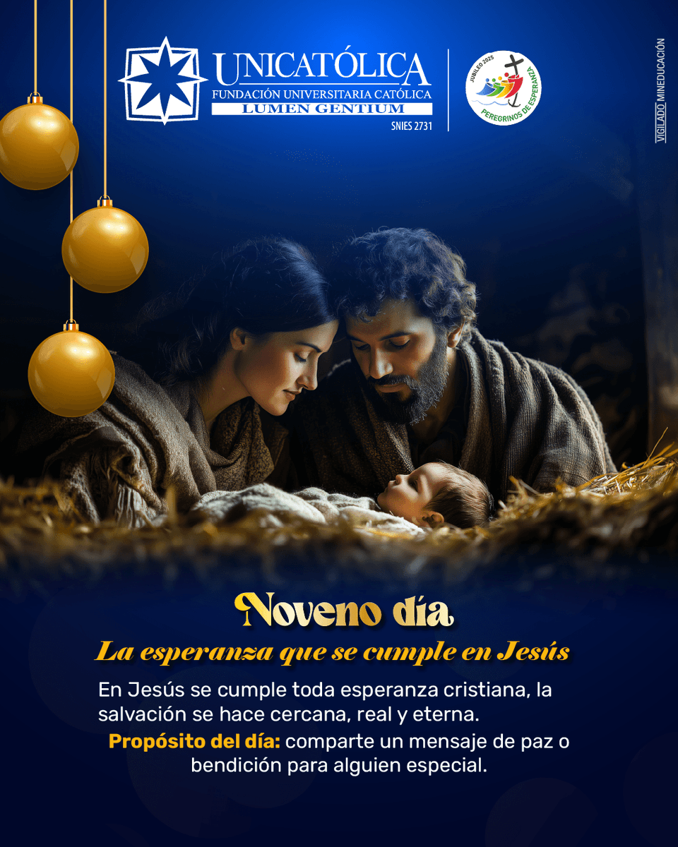 ¡Nuestra esperanza tiene nombre! 🙌

Jesús es el cumplimiento de toda promesa, el rostro concreto de la esperanza que anhelábamos. En él, la salvación se hace cercana, real y eterna. Hoy, nuestra esperanza se llena de vida y de luz. 

¡Feliz Nochebuena!🕯️