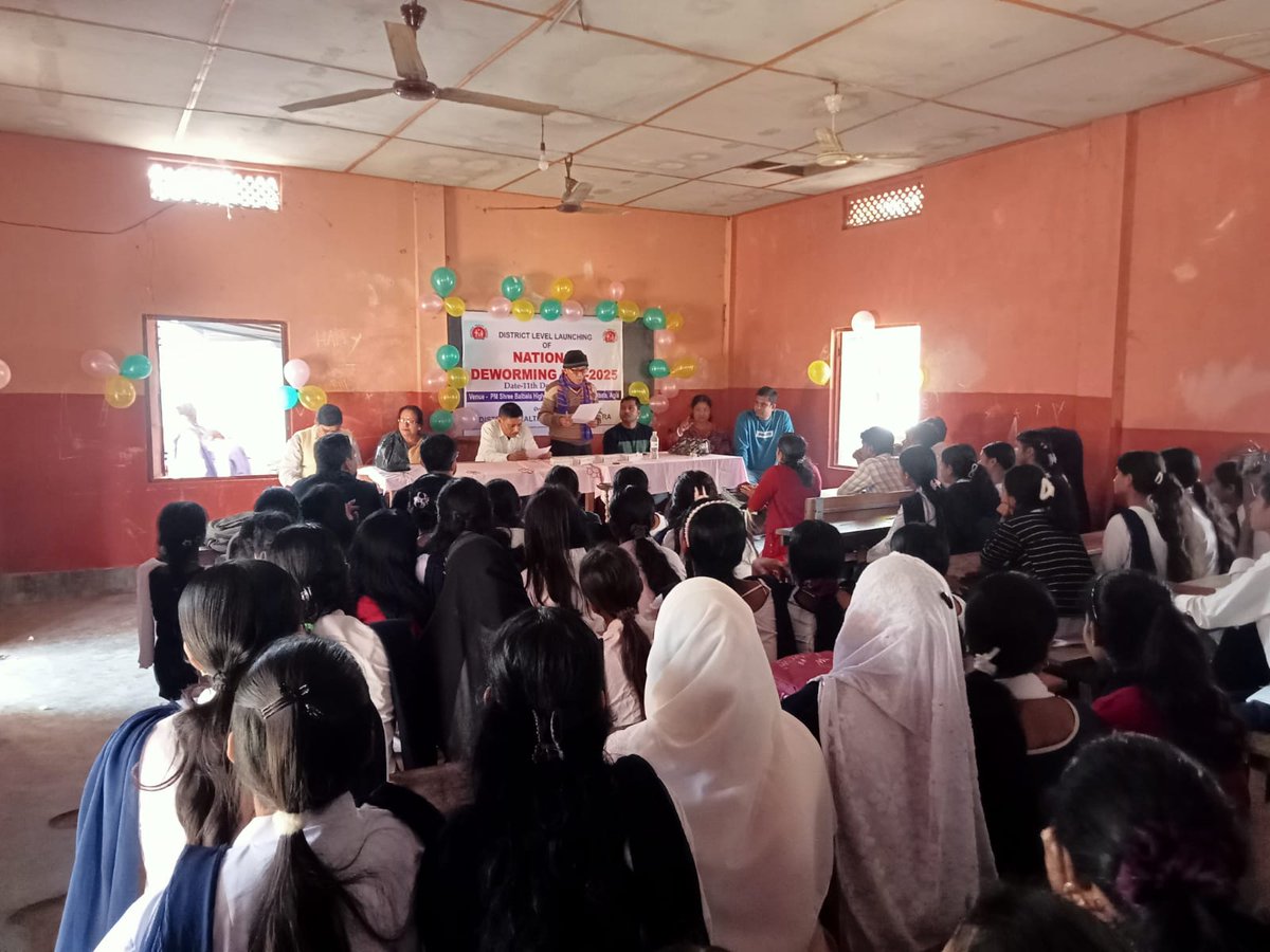 HealthGoalpara's tweet photo. District Level Launching of NDD organised at Balbala H S School under Goalpara district.During this week (11-18 December 2025) Deworming Tab. (Tab.Albendazole 400 mg) Will be administered to the children age group of 1 -19 years to reduce worm  related infections. @nhm_assam https://t.co/O86ibT3xFf