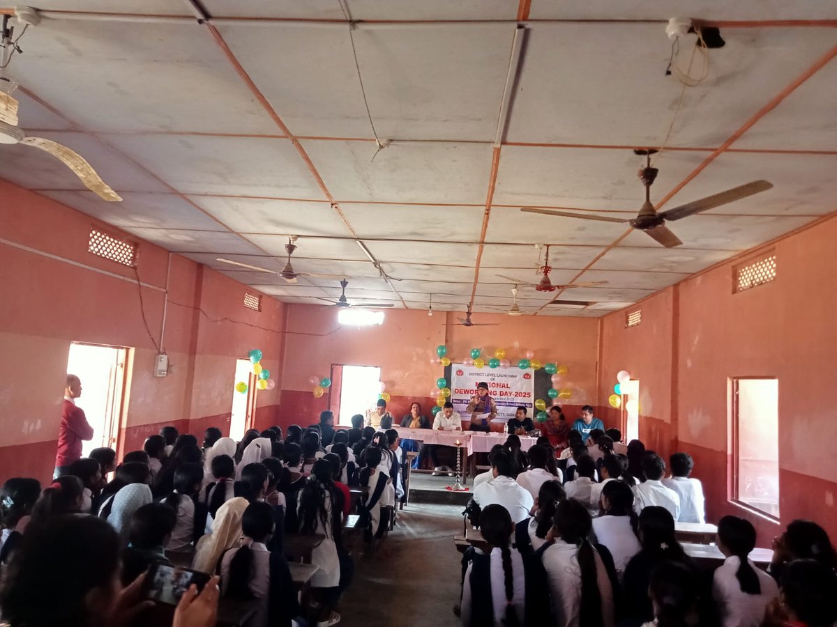 HealthGoalpara's tweet photo. District Level Launching of NDD organised at Balbala H S School under Goalpara district.During this week (11-18 December 2025) Deworming Tab. (Tab.Albendazole 400 mg) Will be administered to the children age group of 1 -19 years to reduce worm  related infections. @nhm_assam https://t.co/O86ibT3xFf