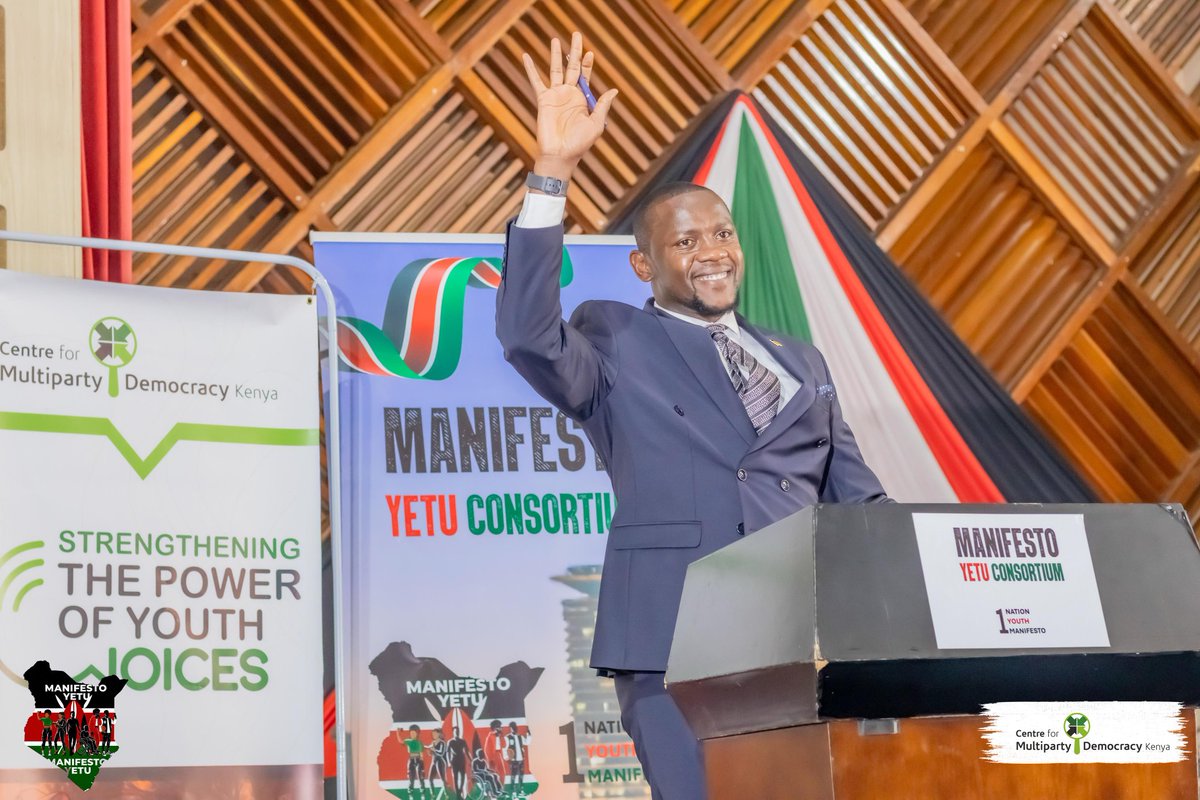 Clintonio10's tweet photo. Manifesto Yetu is a youth-driven blueprint tackling unemployment, governance, climate action, and innovation — built by 1,200+ youth reps. Proudly for youth, by youth, with youth. Shoutout @kidimwaga2
#ManifestoYetu
#ManifestoYetuLaunch
One Youth One Nation https://t.co/8WzHFbRSfo