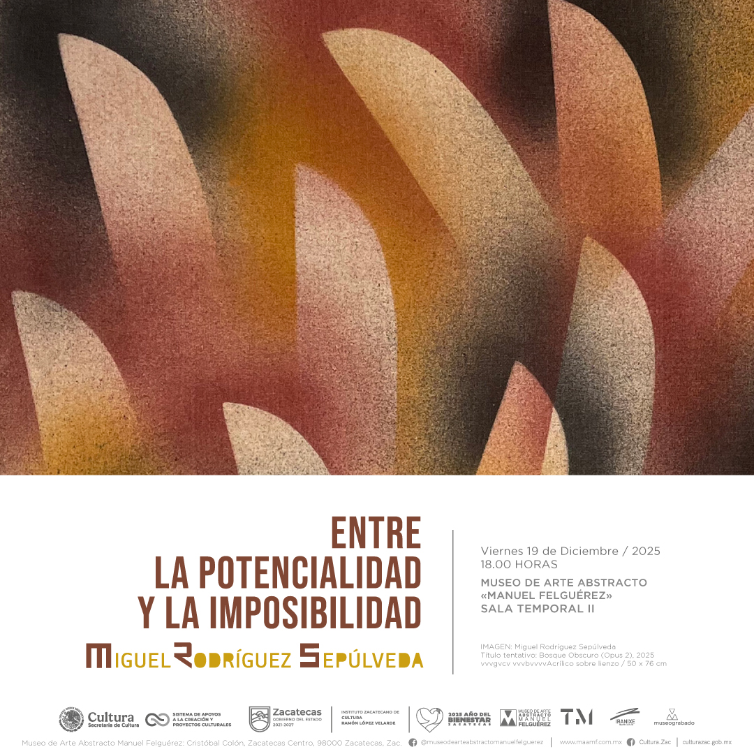 #AgendaIZC
Viernes 19 de diciembre

18:00 h
"Expresiones de la imaginación en movimiento"
"Entre la potencialidad y la imposibilidad"
Lugar:  <a href="/MAAMF_Oficial/">Museo De Arte Abstracto Manuel Felguérez</a> 
Entrada libre