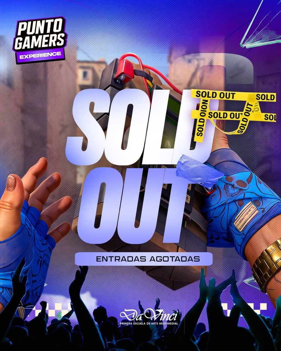 ¡SOLD OUT!

¡Gracias, otra vez! Las entradas fueron agotadas y <a href="/Escuela_DaVinci/">Escuela Da Vinci</a> estará repleto viviendo la Punto Gamers Experience ♥🍀

Tendremos showmatch de CS,Valorant. ¡Y la Gran Final! 👀🏟

⏰ 13:00H
📺 Twitch.tv/puntogamers_