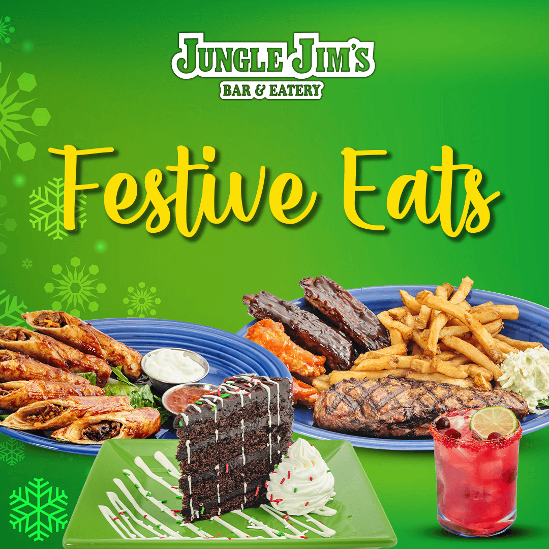 ✨ It’s the most delicious time of the year! ✨
From sticky ribs to the carnivore's grill — Jungle Jim’s Festive Eats are back and better than ever.
Eat. Drink. Be Merry. 🎄🍔🍹