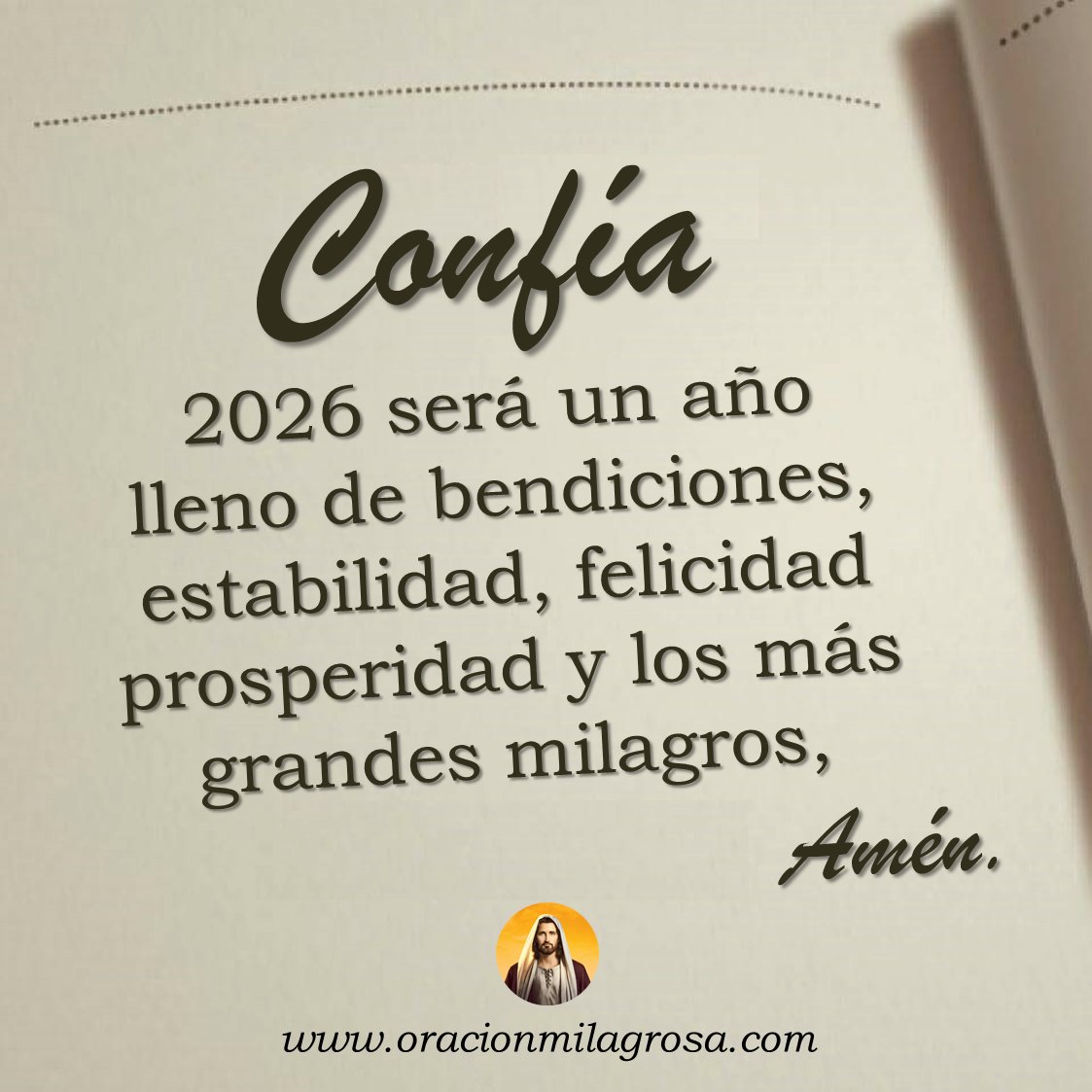 🌿 CONFÍA, antes de que termine este 2025, Dios te entregará aquel milagro que tanto has anhelado.

Si así lo crees, responde: AMÉN 🙏