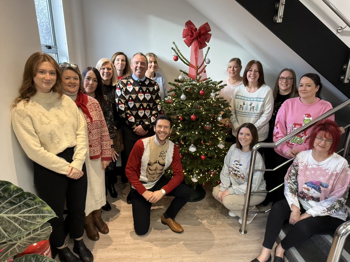 ✨ Christmas Jumper Day 2025! 🎄

Our team got into the festive spirit today, standing proudly by the Christmas tree in our best (and boldest!) Christmas jumpers.

Even better than the outfits—every donation is going to <a href="/savechildrenuk/">Save the Children UK</a> ❤️

#BoxallBJones #ChristmasJumperDay