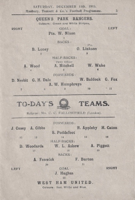 BushmanQPR's tweet photo. #OTD in 1915 @QPR 1-1 @WestHam George Dale scored for #QPR in front of 2,000 at Kensal Rise. #WW1 #QPRhistory https://t.co/E8Ily1B3EU