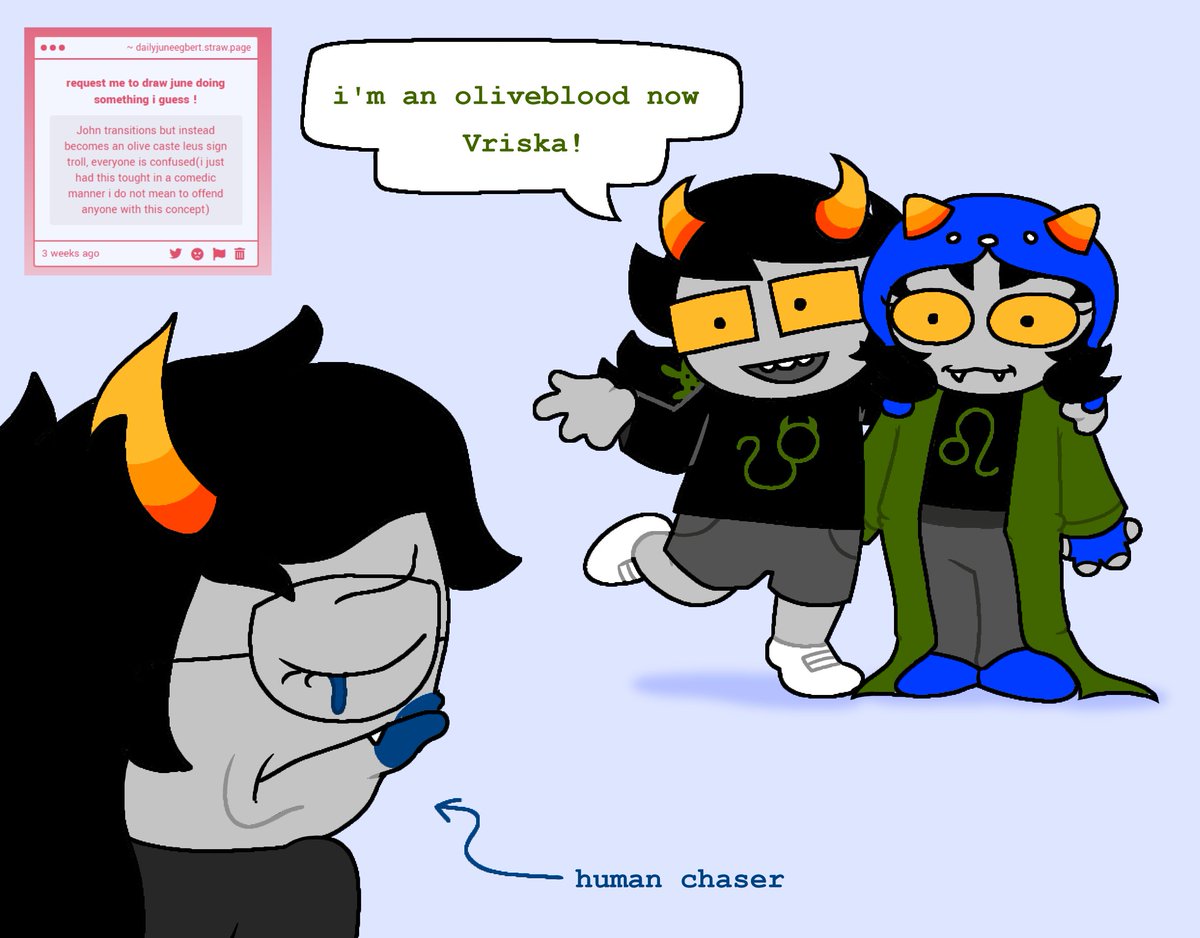 dailyjuniper's tweet photo. #79
i don't get it whats the joke
#homestuck https://t.co/DWDPgWr3BD