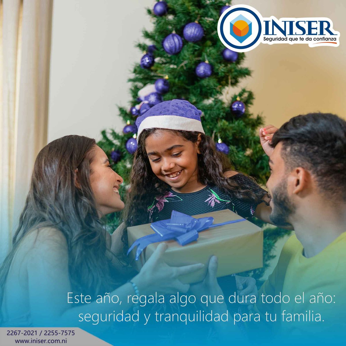 En estas fiestas, los mejores regalos no siempre se encuentran bajo el árbol.

 📲 Conocé más en: iniser.com.ni
 📞 Llamanos: 2267-2021 / 2255-7575
 📱 WhatsApp: 8277-0405 bit.ly/WhatsAppDeINIS…
 #INISER 🛡️ #RegalaTranquilidad
 #ProtecciónParaTuFamilia
 #NavidadSegura