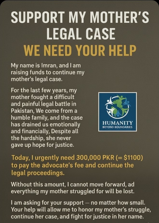 Imran0101010101's tweet image. #UrgentHelpNeeded
#HelpSaveTheCase
#SupportThisCause
#HelpChangeALife
#YourHelpMatters
#GlobalCommunitySupport