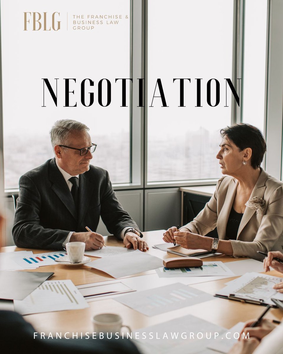 FranchiseLawLLC's tweet image. The most straightforward means to deal with disagreements is usually negotiation. This is the preferred first step before moving to an arbitrator. Trying direct talk before involving any outside help keeps costs lower.

#businessdispute #businesslaw #franchiselaw #disagreement