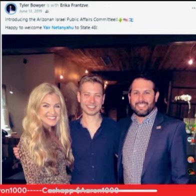 🇺🇲🇮🇱 A photo has emerged of Erika Kirk, the wife of the recently murdered Charlie Kirk, with Benjamin Netanyahu's son, Yair Netyanahu, in 2019 in Israel.