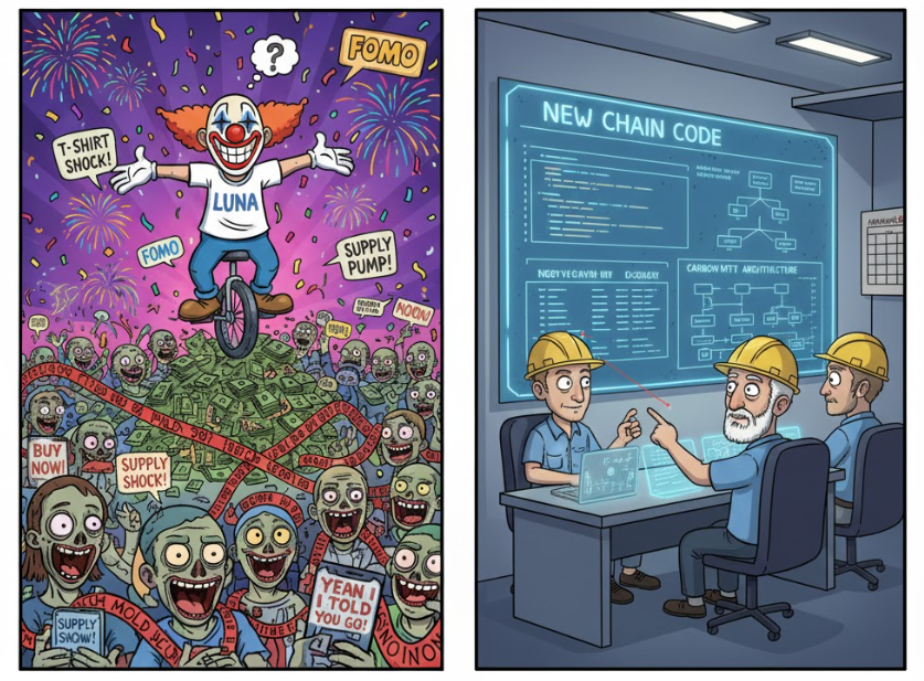 1/8 🔥 The Absurdity of the Crypto Market: Why is a T-shirt worth more than innovations?

The market rewards pure spectacle over fundamental technology, and it's an outrage. Here is the uncomfortable truth about what we endured, what we built, and why I’m betting on integrity