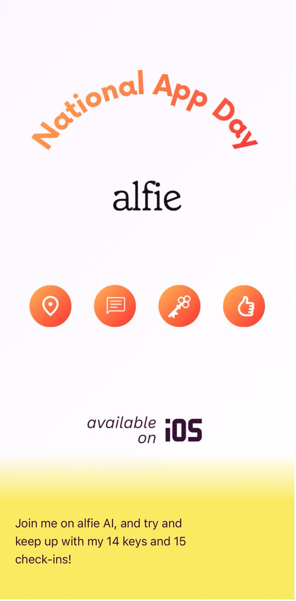 Check out the alfie AI app on national app day!