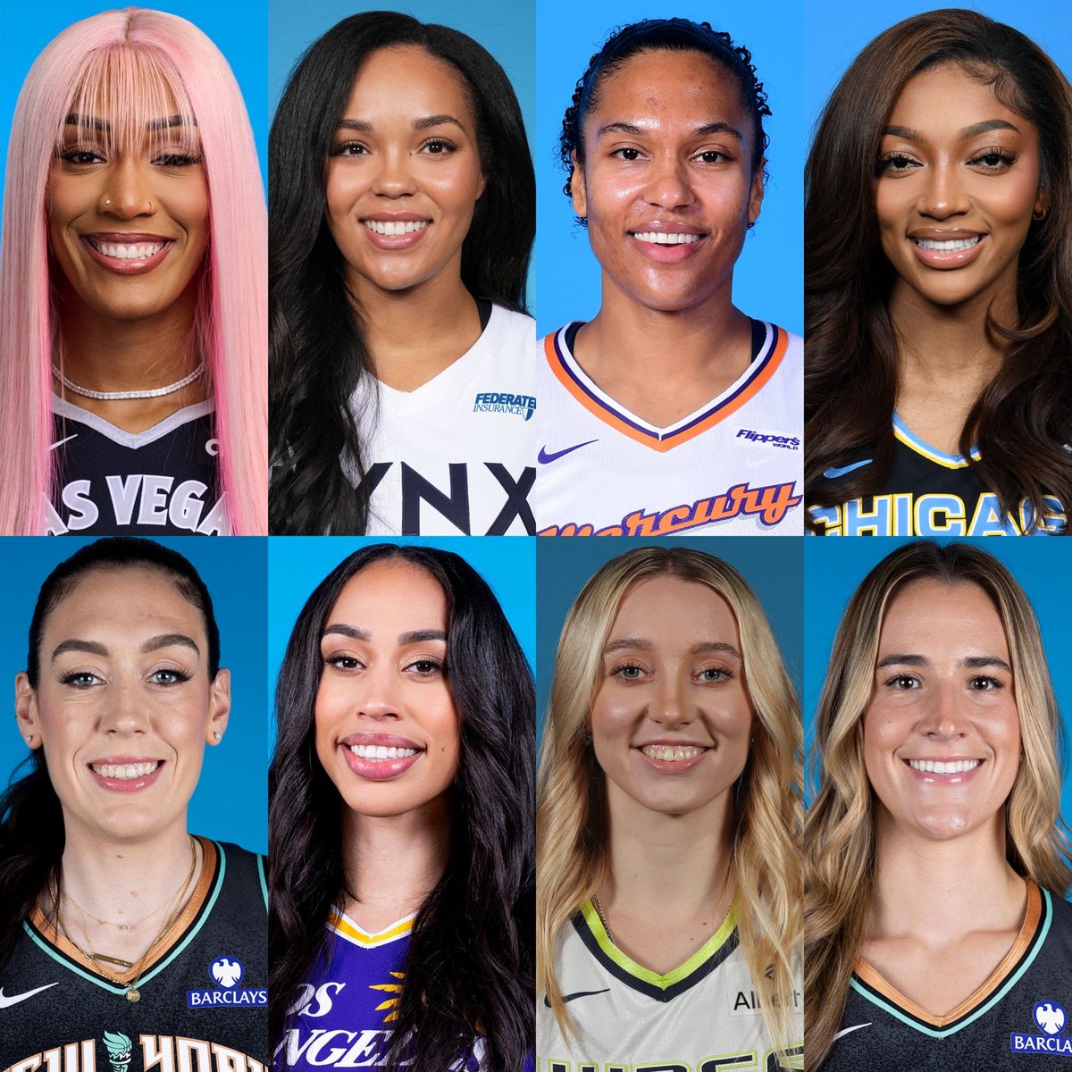 trendyhoopstars's tweet image. WNBA Players With the Highest Total Box Score Production in the 2025 Season

1. A’ja Wilson — 38.4 
2. Napheesa Collier — 34.4
3. Alyssa Thomas — 31.9
4. Angel Reese — 29.3
5. Breanna Stewart — 29.2
6. Dearica Hamby — 29.0
7. Paige Bueckers — 28.6
8. Sabrina Ionescu — 27.9

✨