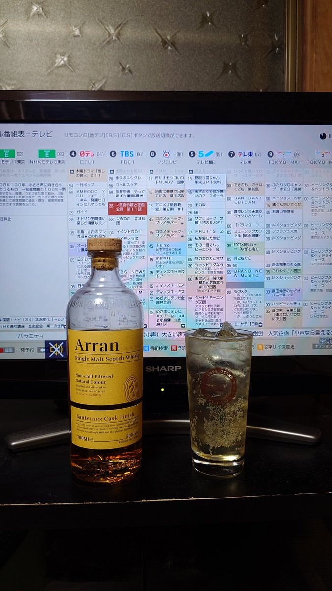 シャワー上がり、今日はアラン・ソーテルヌカスクからスタート