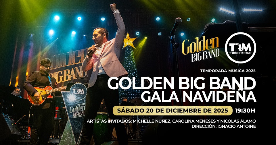 🎺✨ ¡El swing navideño llega al TRM!
Este sábado 20 de diciembre, la Golden Big Band presenta su Gala Navideña, un concierto lleno de energía, arreglos de gran formato y clásicos como Jingle Bells y All I Want for Christmas Is You.

🎟️ Entradas en Vivoticket.cl