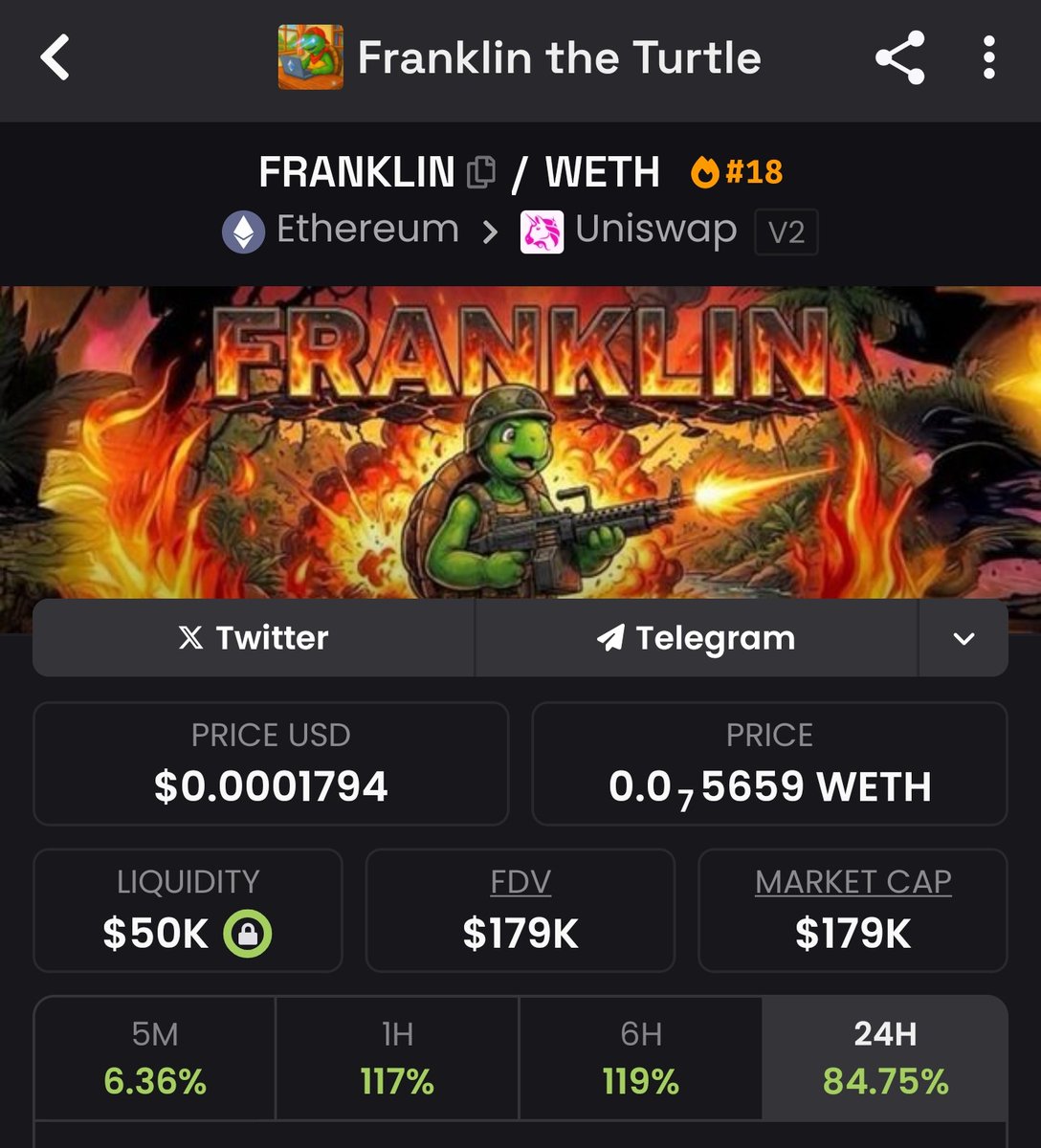 jscrypto4882's tweet image. Man so many are gonna be sidelined on this just because it&apos;s on ETH or they&apos;re too lazy to bridge or study the lore.

$ETH trenches need a runner and #18 trending for the day even with least effort.

$Franklin retire ussss!