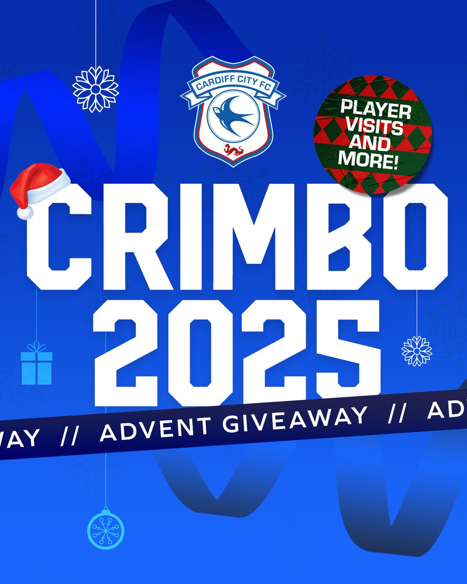 Bluebirds Crimbo is back! Fantastic prizes can be won during our Christmas Countdown. 🎁

Like and repost to enter our first competition - you could win a Half Season Ticket! 🎟️

You can also enter our Grand Prize Draw by signing up for Bluebirds Uncaged 👉